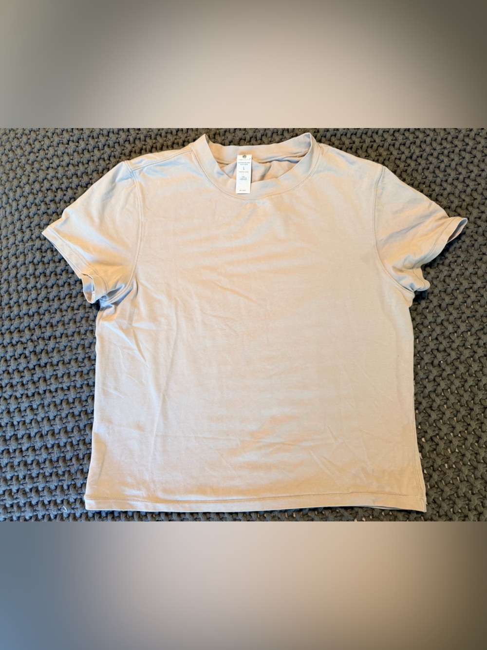 Classic Womens Crew Neck T-Shirt in Light Beige